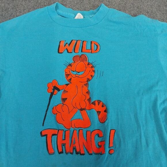 VINTAGE 1978 GARFIELD JIM DAVIS "WILD THANG!" T-SHIRT SIZE XL - Picture 3 of 4